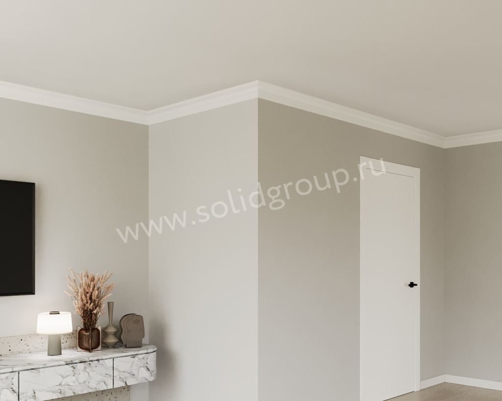 New product! White polymer ceiling profile 6 UHD 05/100